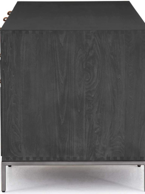 Trey Executive Desk, Black Wash