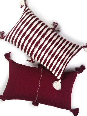 Archive New York Antigua Pillow - Burgundy