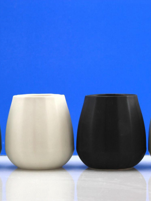 Black Porcelain Wine Cup