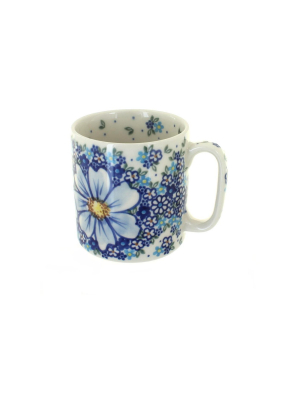 Blue Rose Polish Pottery Blue Starflower Coffee Mug