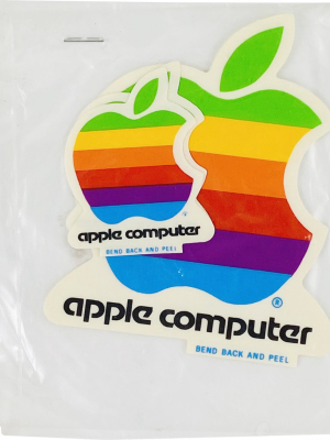 Vintage Apple Computer Sticker - Large