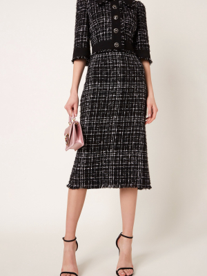 Fantasia Tweed Midi Dress