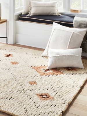 Northridge Hand-tufted Wool Shag Diamond Area Rug Beige/brown - Threshold™ Designed With Studio Mcgee