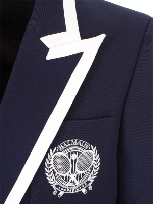 Balmain Contrast-trim Double-breasted Blazer