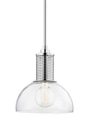 Hudson Valley Lighting Halcyon Pendant - Polished Nickel & Clear