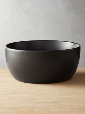 Crisp Matte Black Soup Bowl