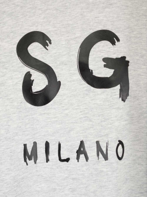 Msgm Logo Printed Crewneck T-shirt