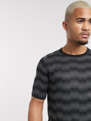 Nike Soccer Dry Academy Printed T-shirt In Black