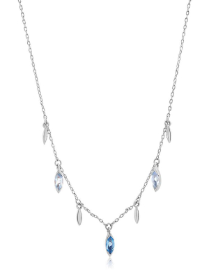 Reflect Topaz Drop Necklace - Silver