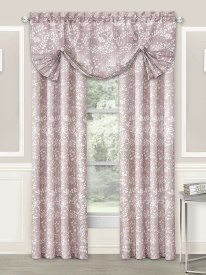 Goodgram Charlotte Pastel Floral Semi Sheer Window Curtains