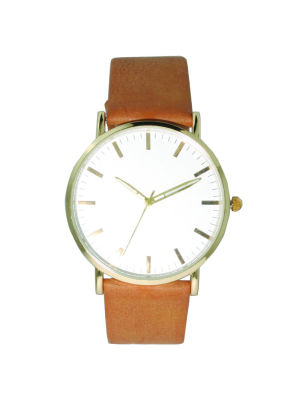 Olivia Pratt Leather Strap Fashion Watch