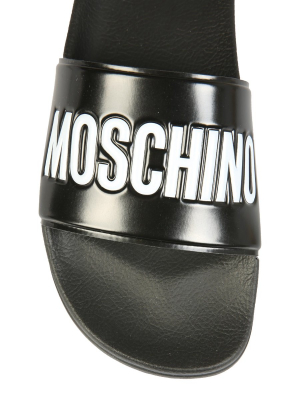 Moschino Logo Pool Slides