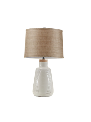 24.5" Tate Table Lamp Ivory