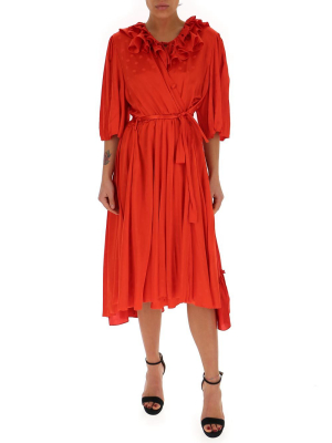 Balenciaga Ruffled Wrap Dress