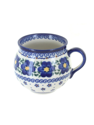 Blue Rose Polish Pottery Spring Blossom Bubble Mug