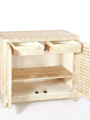 Global Views Driftwood Lattice Two Door Cabinet