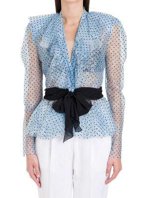 Philosophy Di Lorenzo Serafini Sheer Ruffled Blouse