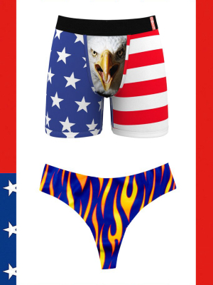 The All American | Mascot Ball Hammock® Boxer And Flames Thong Pack