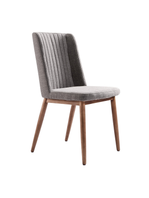 Set Of 2 Hyder Mid Century Dining Chair Gray - Modern Home