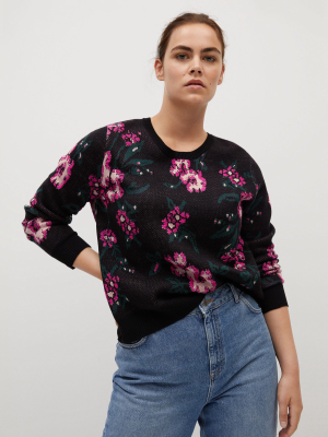 Floral Embroidery Sweater