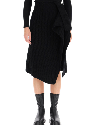 Sacai Asymmetric Knitted Skirt