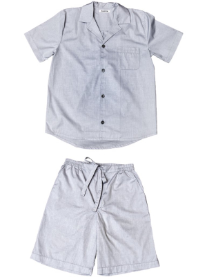 Men's Gray Classic Short Pajama Set