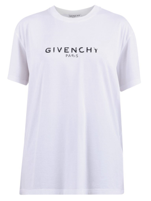 Givenchy Vintage Effect Logo Oversized T-shirt