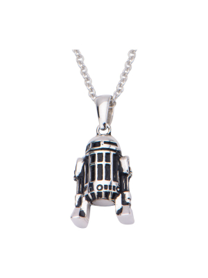 Women's 'star Wars' R2-d2 925 Sterling Silver Pendant With Chain (18")