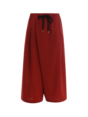 Marni Drawstring Waist Asymmetric Cropped Pants