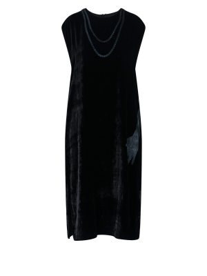 Mm6 Maison Margiela Velvet Midi Dress