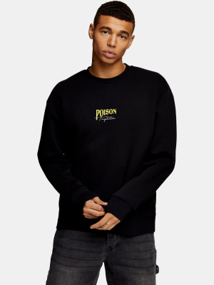 Black Poison Print Sweatshirt