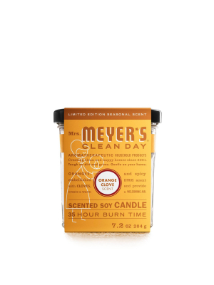 Mrs. Meyer's Clean Day Orange Clove Jar Candle - 7.2oz