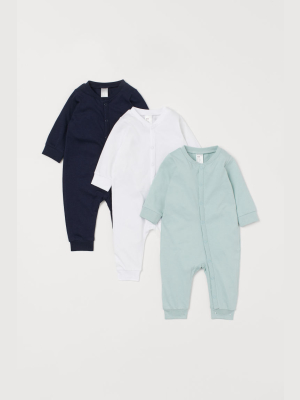 3-pack Cotton Jumpsuits