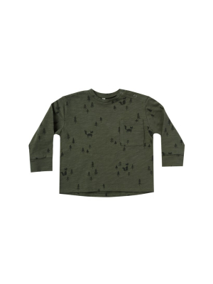 Rylee + Cru Woods Longsleeved Skater Tee - Forest