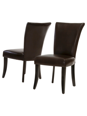 Stanford Dining Chairs Brown (set Of 2) - Christopher Knight Home