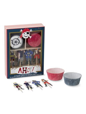 Meri Meri Pirate Cupcake Liners & Toppers Kit