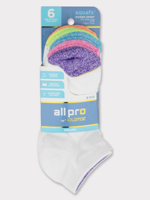 All Pro Women's Aqua Fx 6+2 Bonus Pack No Show Athletic Socks - Color May Vary 4-10