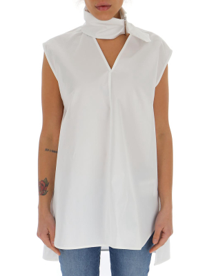 Jil Sander D-ring Collar Sleeveless Top