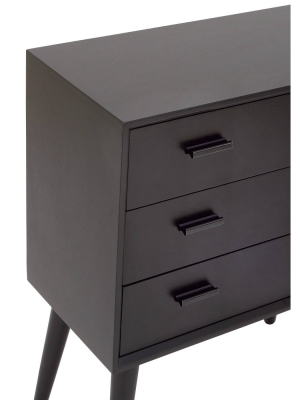 Modern Wooden Chest Black - Olivia & May