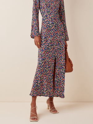 Mimi Smudge-printed Crepe Dress