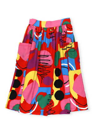 Stella Mccartney Kids Graphic Print Pleated Skirt