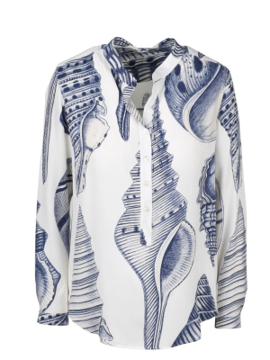 Stella Mccartney Print Band-collar Blouse