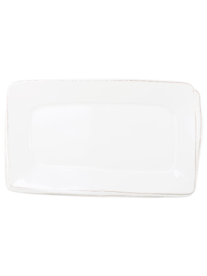 Vietri Melamine Lastra White Rectangular Platter