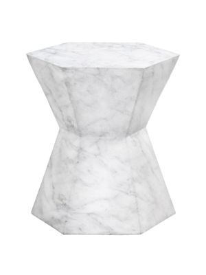 Blu Home Bento Accent Table - Ivory Marble