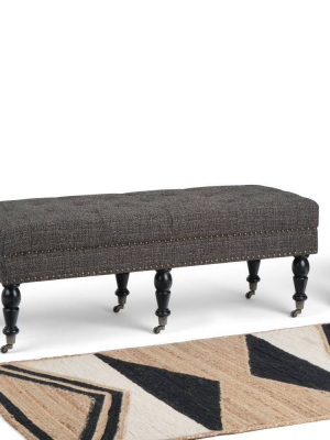 Donovan Tufted Ottoman Bench Black - Wyndenhall