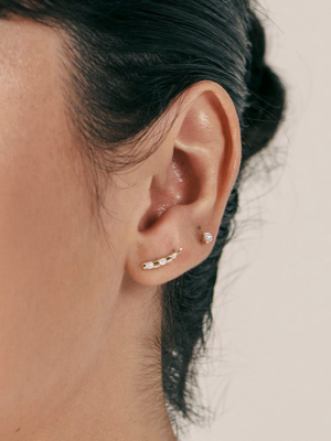 Fine Diamond Claw Stud Earrings