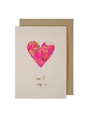 Heart Confetti Shaker Anniversary Card