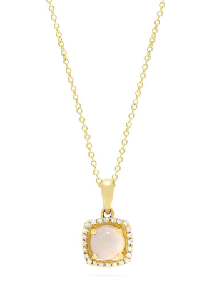 Effy Aurora 14k Yellow Gold Opal And Diamond Pendant, 0.62 Tcw