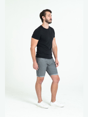 Roll Up Cord Shorts In Storm