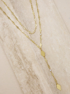 Augustine Layered Lariat Necklace